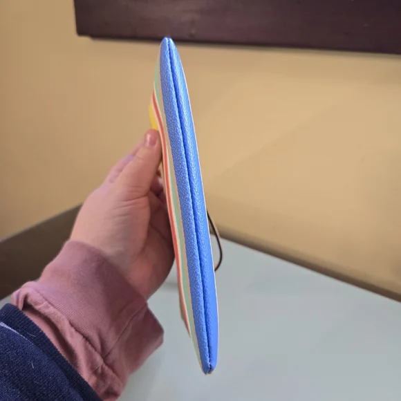 KATE SPADE Grove Street Multicolor Striped Double Zip Wristlet - Picture 6 of 9